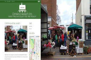 Menschen sind auf einem Markt unter einem sonnigen Himmel zu sehen.