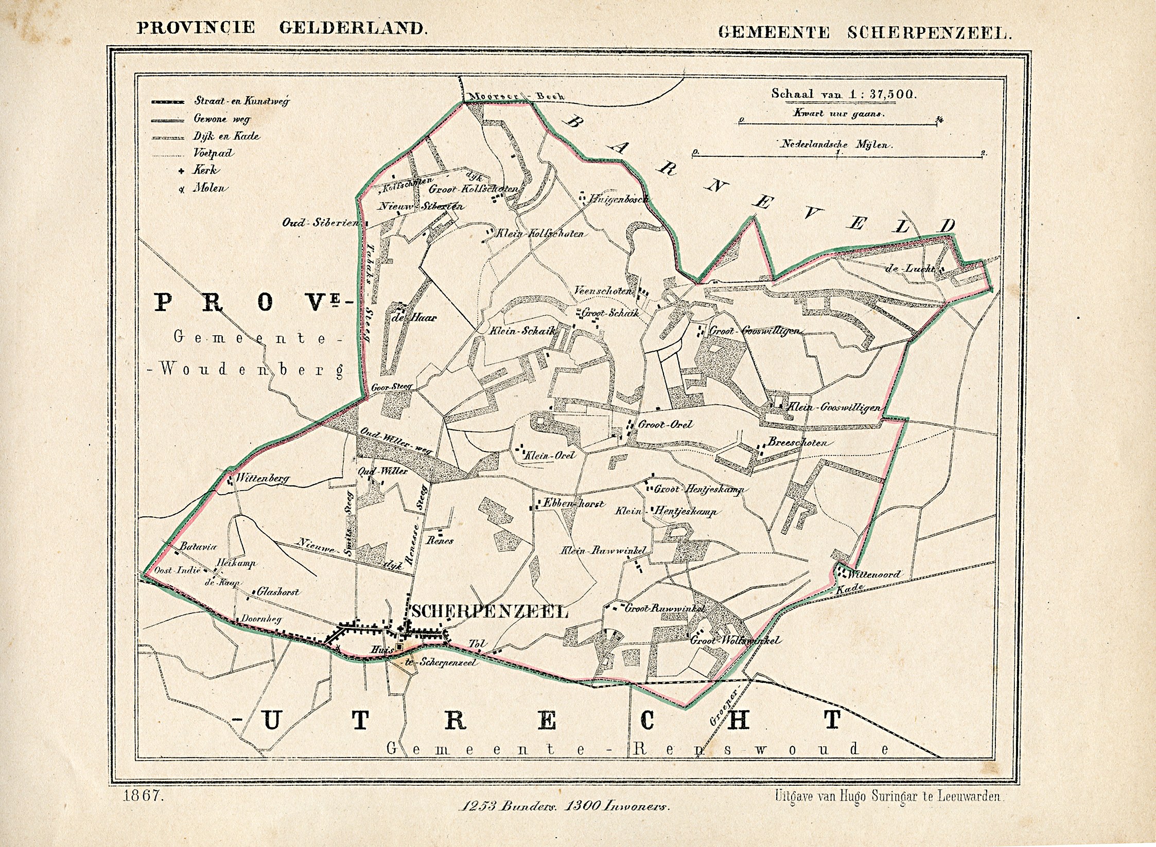 Alte detaillierte Karte von Provence, Frankreich, zeigt Straßen, Gebäude und Sehenswürdigkeiten mit Textanmerkungen.