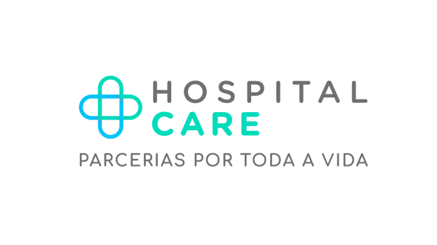 Der Text "Krankenhauspflege-Partnerschaften fürs ganze Leben" in fetter, schwarzer, moderner Schrift in der Mitte auf einem weißen Hintergrund mit einem schmalen schwarzen Rand.