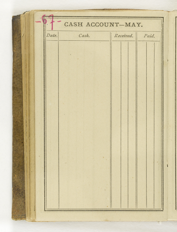 Ein offenes Hauptbuch mit einem weißen Hintergrund und einem pinken Stempel, das Text und Zahlen enthält, wahrscheinlich repräsentiert es ein Girokonto.