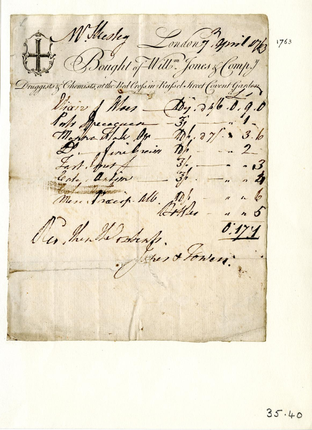 Altes, gelbliches juristisches Dokument mit sauberer Handschrift, das den Vertrag von William Jones zum Verkauf von Testamenten und Jones detailliert.